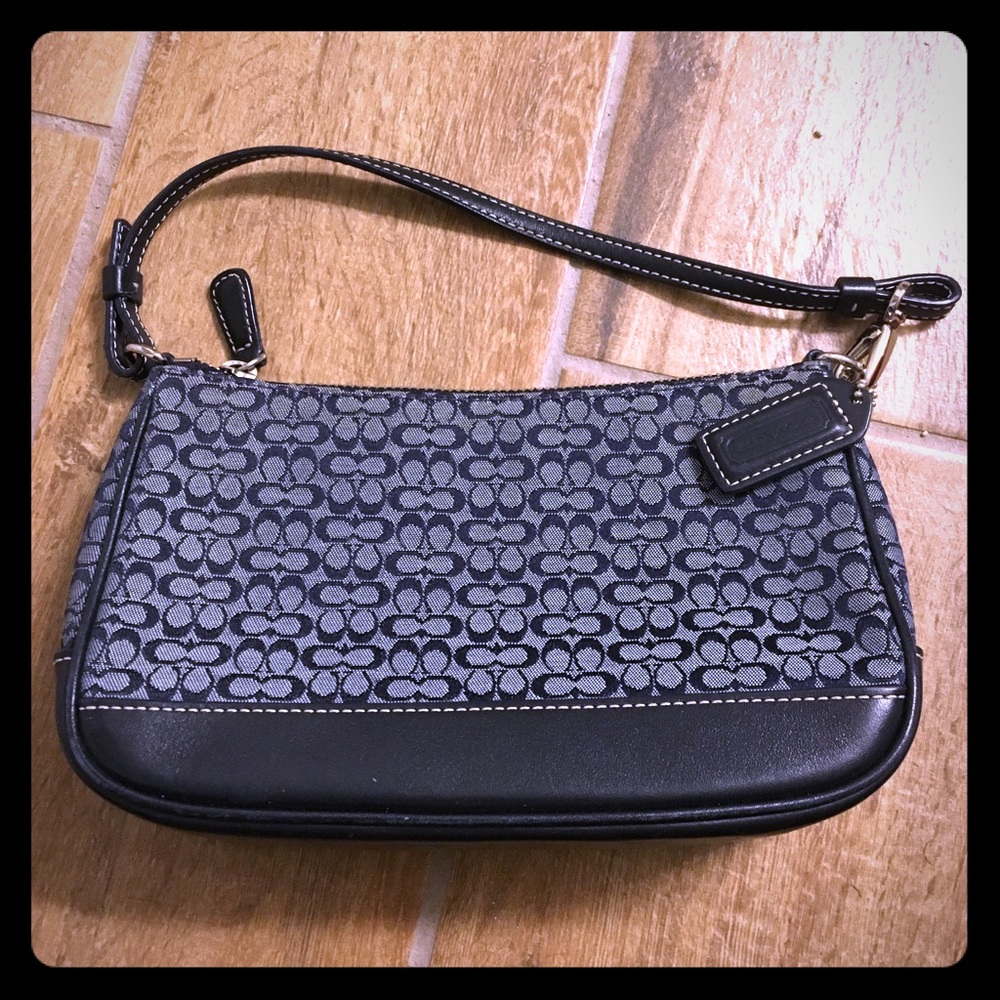 Coach small navy blue purse